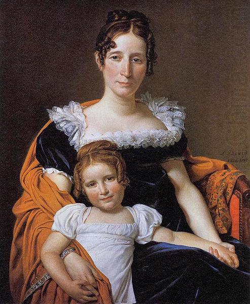 Jacques-Louis David Portrait of the Countess Vilain XIIII and her Daughter Louise oil painting picture